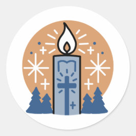 Lass Faith Shine Bright Runder Aufkleber