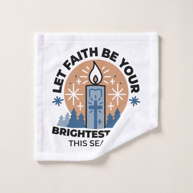 Lass Faith Shine Bright: Winterthema Badhandtuch Set (Waschlappen)