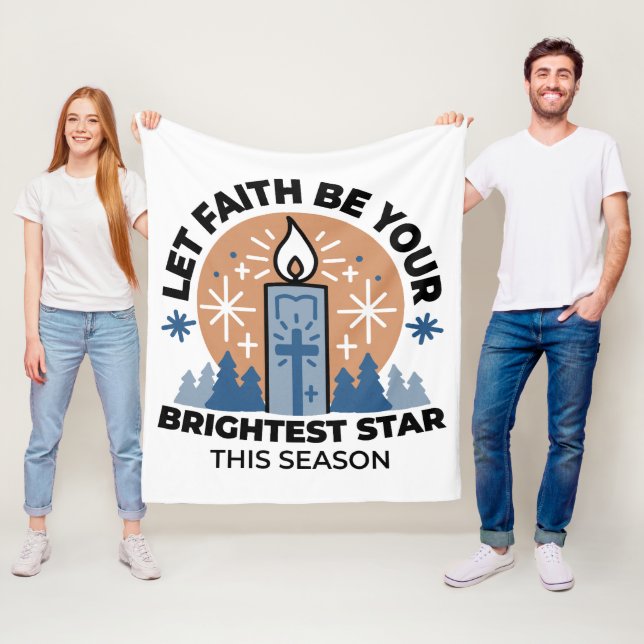 Lass Faith Shine Bright: Winterthema Fleecedecke (Beispiel)