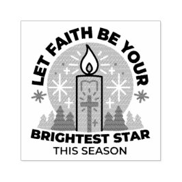Lass Faith Shine Bright: Winterthema Gummistempel