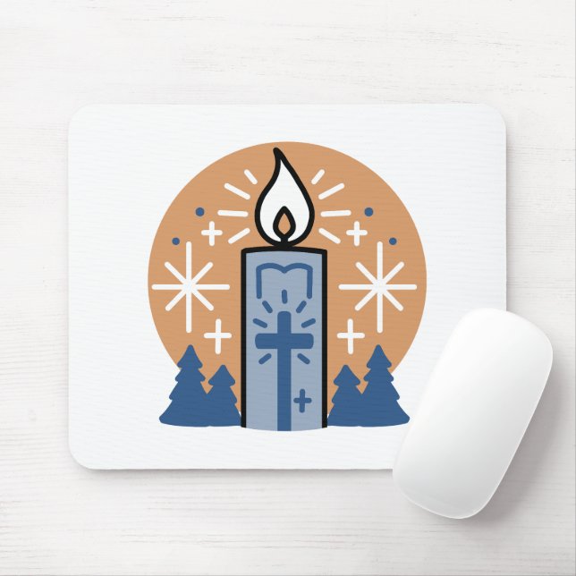 Lass Faith Shine Bright: Winterthema Mousepad (Mit Mouse)