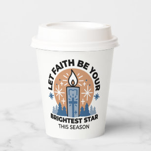 Lass Faith Shine Bright: Winterthema Pappbecher