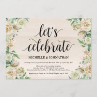 Lass feiern, Elopement Empfang Einladung