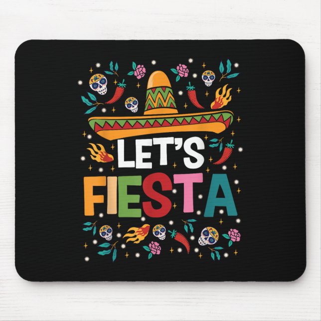 Lass Fiesta Cinco De Mayo mexikanische Themenparty Mousepad (Vorne)