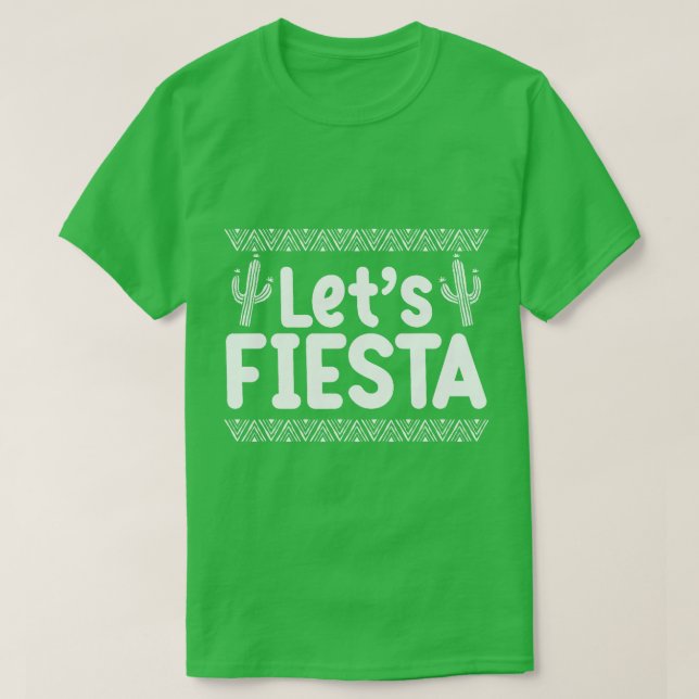 Lass Fiesta Fun Mexican Festival Celebration Party T-Shirt (Design vorne)