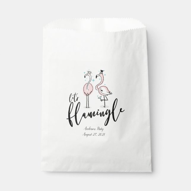 Lass Flamingle Flamingo White Gevor Bag Geschenktütchen (Vorderseite)