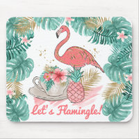 Lass Flamingle Pink und Gold Glitzer Flamingo