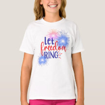 Lass Freedom Ring Fireworks Red White Blue