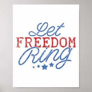 Lass Freedom Ring Funny 4. Juli USA Pride Patri Poster