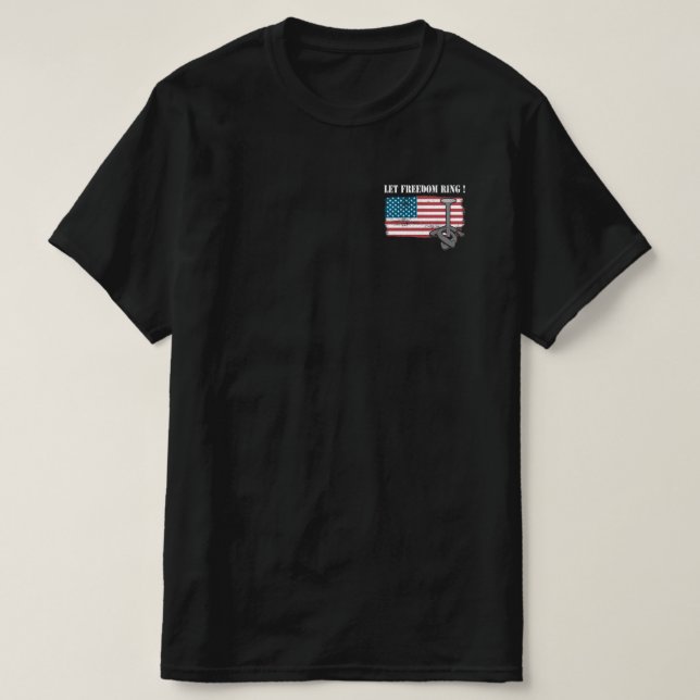 Lass Freedom Ring Horseshoe Throwing T-Shirt (Design vorne)