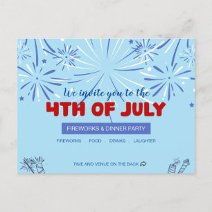 Lass Freedom Sparkle! - 4. Juli Einladungspostkarte