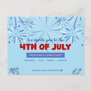Lass Freedom Sparkle! - 4. Juli Einladungspostkarte