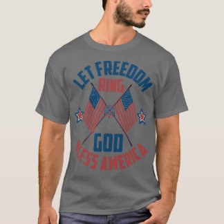 Lass Freiheit Ring Gott segne Amerika Trimix T-Shirt