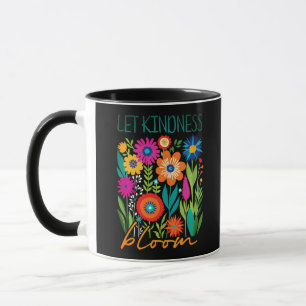Lass Freundlichkeit erblühen. Kaffeetasse