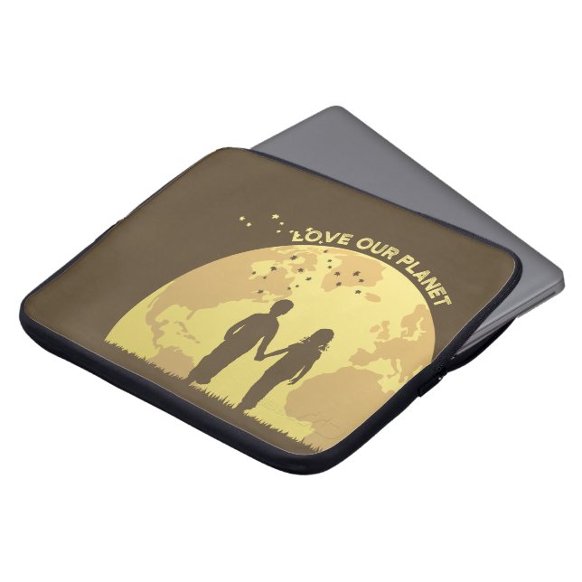 Lass Frieden beginnt mit uns | Laptop-Siebtasche 1 Laptopschutzhülle (Vorne Oben)