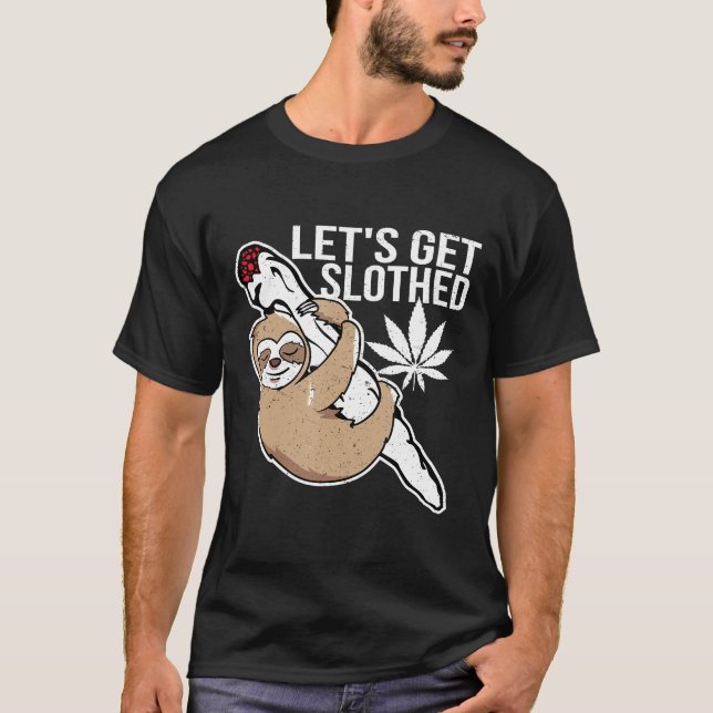 Lass Funny Weed Smoking Stoner T-Shirt (Vorderseite)