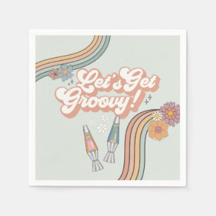 Lass Get Groovy Birthday Party Table Serviette