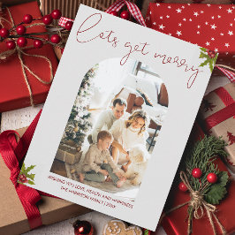 Lass Get Merry | Weihnachtsfeiertag im Foto Feiertagskarte