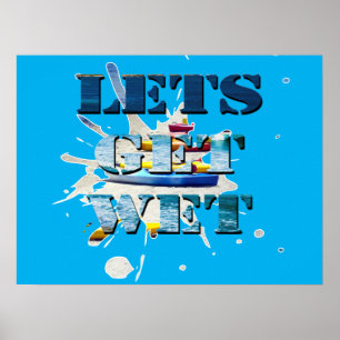 Lass Get Net On Beach, Poster