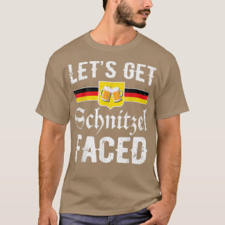 Lass Get Schnitzel Faced Men Women Vintag Oktobe T-Shirt