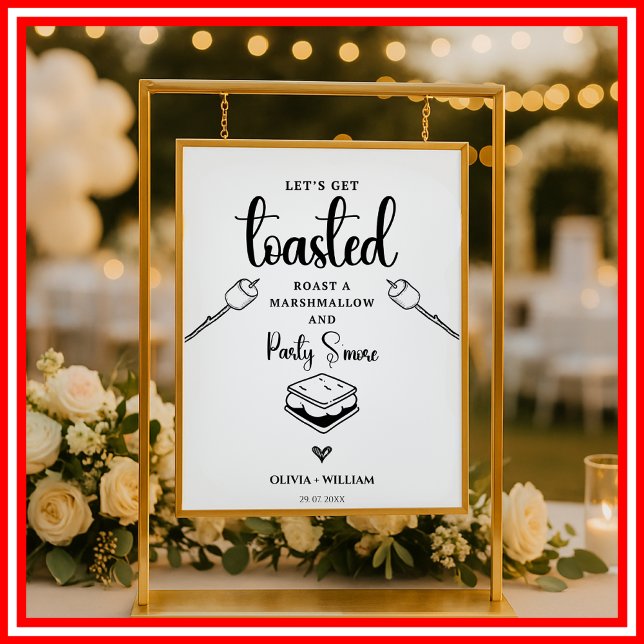 Lass Get Toasted Marshmallow Campfire Hochzeit-Zei Poster (Von Creator hochgeladen)