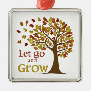 Lass Go and Grow Tree Ornament Aus Metall