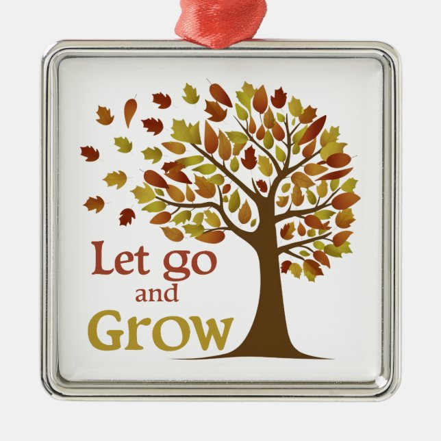 Lass Go and Grow Tree Ornament Aus Metall (Vorne)