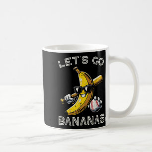Lass Go Banana Retro Boys Kids Men Youth T - Shirt Kaffeetasse