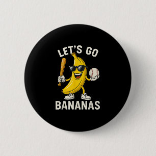 Lass Go Banana Retro Boys Kinder Jungen Junge Button