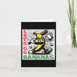 Lass Go Bananas Funny Banana Jugend Kinder Jungen Karte