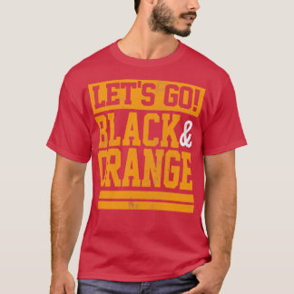 Lass Go Black Orange Team Colors Vintag Game Day T-Shirt