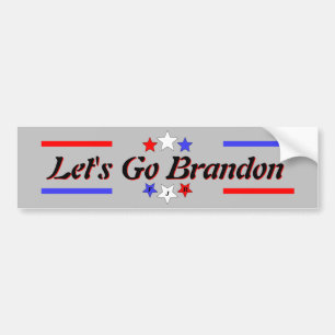 Lass Go Brandon FJB Red White Blue Stars Autoaufkleber