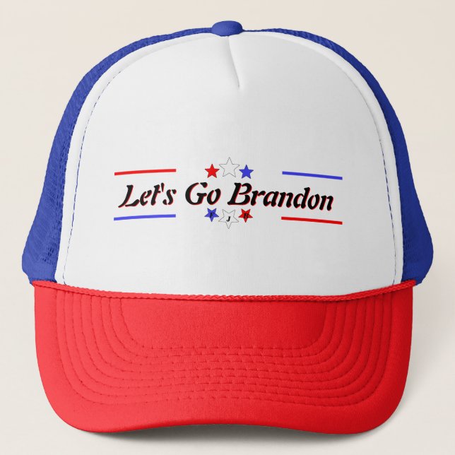 Lass Go Brandon FJB Red White Blue Stars Truckerkappe (Vorderseite)