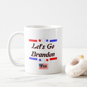 Lass Go Brandon FJB Red White Blue Stars US Flag Kaffeetasse