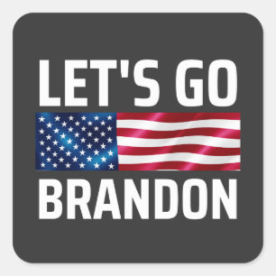 lass Go Brandon lasse Brandon Quadratischer Aufkleber