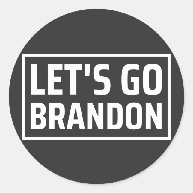 lass Go Brandon lasse Brandon Runder Aufkleber (Vorderseite)