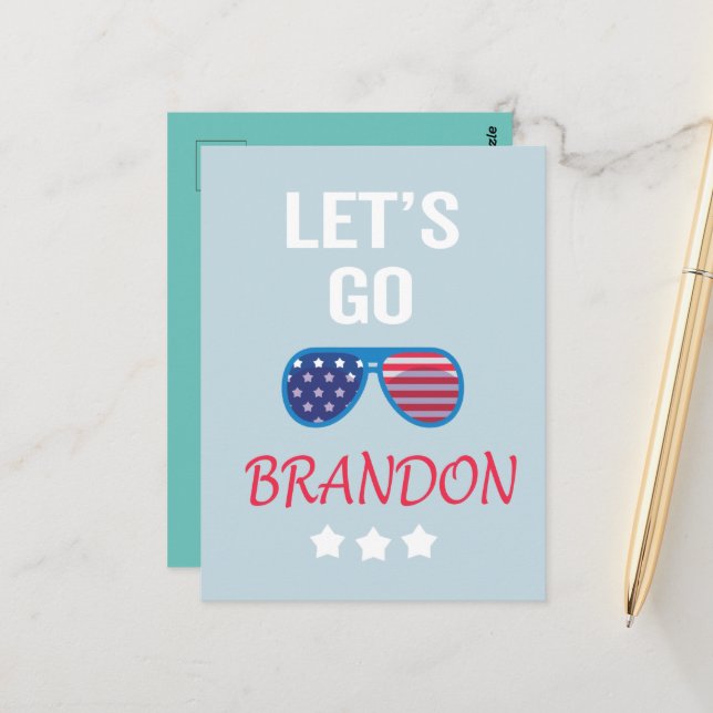 Lass Go Brandon Postkarte (Vorderseite/Rückseite Beispiel)