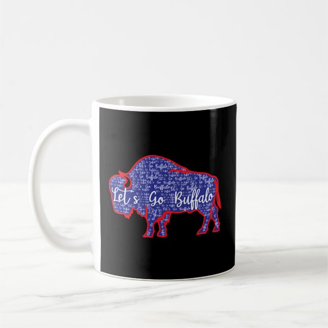 Lass Go Buffalo New York Buffalo Sports Fan Buffet Kaffeetasse (Links)