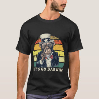 Lass Go Darwin Retro Geschenk T-Shirt