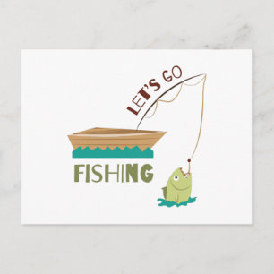 Lass Go Fishing Postkarte