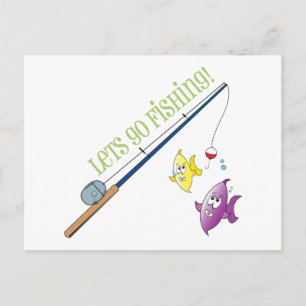 Lass Go Fishing Postkarte