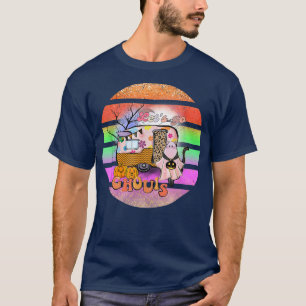 Lass Go Ghouls Halloween Camping Ghost Funny Boho T-Shirt