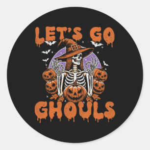 Lass Go Ghouls Hexe Halloween-Kostüm für W Runder Aufkleber