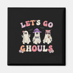 Lass Go Ghouls Retro Halloween Ghost Women Kleinki Magnet