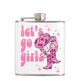 Lass Go Girls Disco Cowgirl Junggeselinnen-Abschie Flachmann