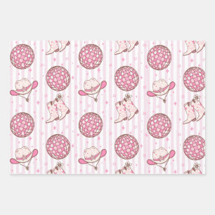 Lass Go Girls Disco Cowgirl Junggeselinnen-Abschie Geschenkpapier Set