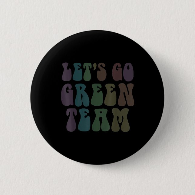 Lass Go Green Team Retro War Game 60er Summer Camp Button (Vorderseite)