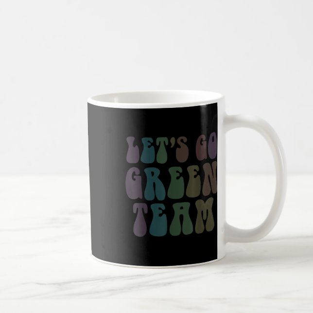 Lass Go Green Team Retro War Game 60er Summer Camp Kaffeetasse (Rechts)