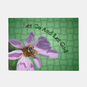 Lass Go Lass Gott sei auf Blume Inspiration Fußmatte