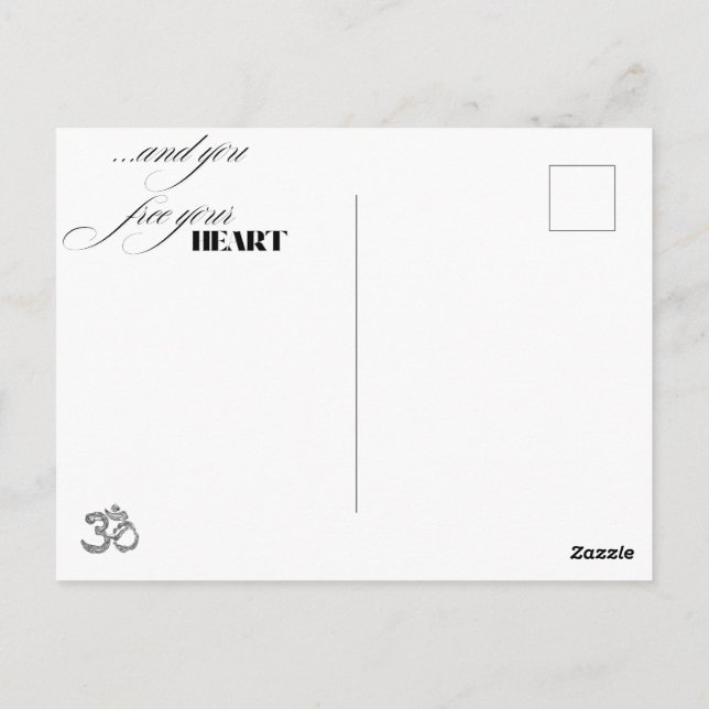 Lass Go of Anger - Buddha Mindfulness Quote T - Sh Postkarte (Rückseite)